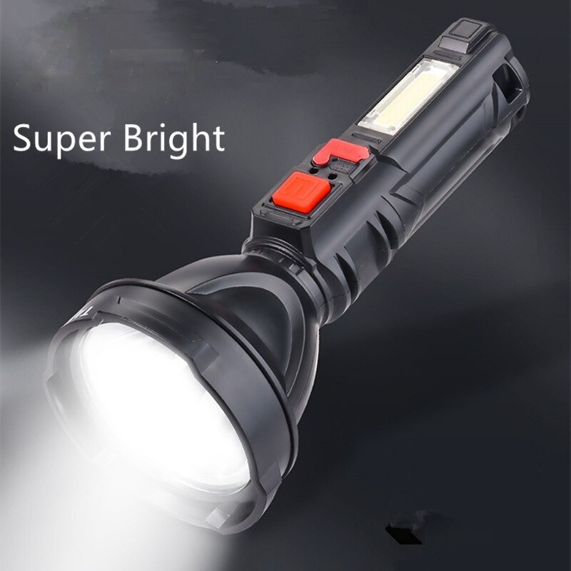 Senter LED USB Rechargeable XPE + COB 800mAh - AE301 - Black