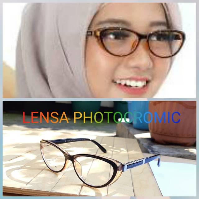 Paket frame+lensa.. frame kacamata cat eye 527