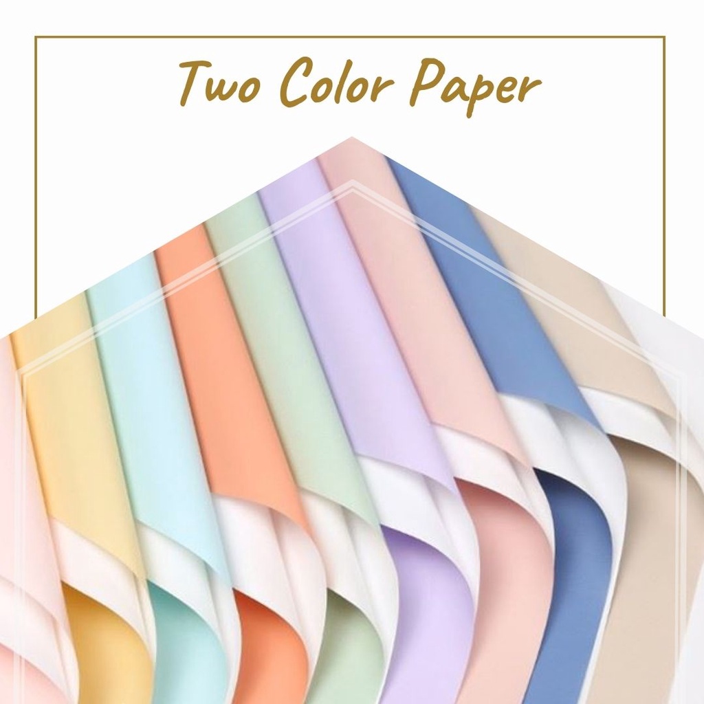 

TWO COLOR PAPER / CELLOPHANE (KERTAS KADO / KERTAS BUKET / KERTAS BUNGA / TIDAK TRANSPARAN)