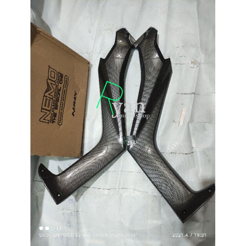 tutup cover body samping nmax carbon/cover deltabox carbon nemo