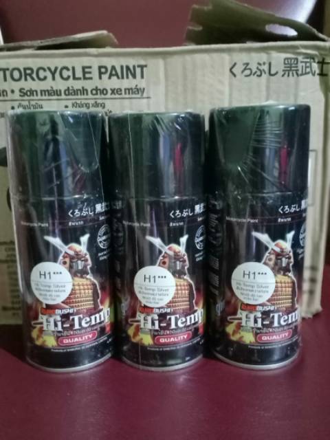 Pilok Pilox Cat Semprot Samurai Paint Kurobushi Tahan Panas 300ml -  H1*** Hi-Temp Silver