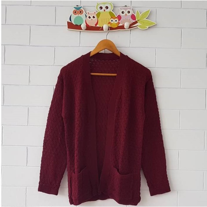 Popcorn Cardi - Cardigan Wanita - Baju Rajut Nanas Wanita