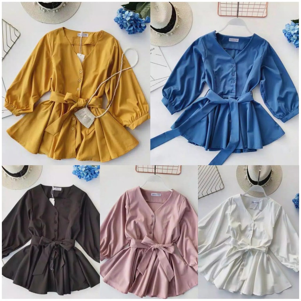 Melia Blouse l Amelia Blus Atasan Remaja Muslim Wanita / FASHION WANITA / ATASAN BAJU WANITA HIJAB