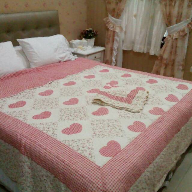 Bedcover quilt / bed cover quilting / bed cover shabby / bc quilt / bc shabby / shabbychic