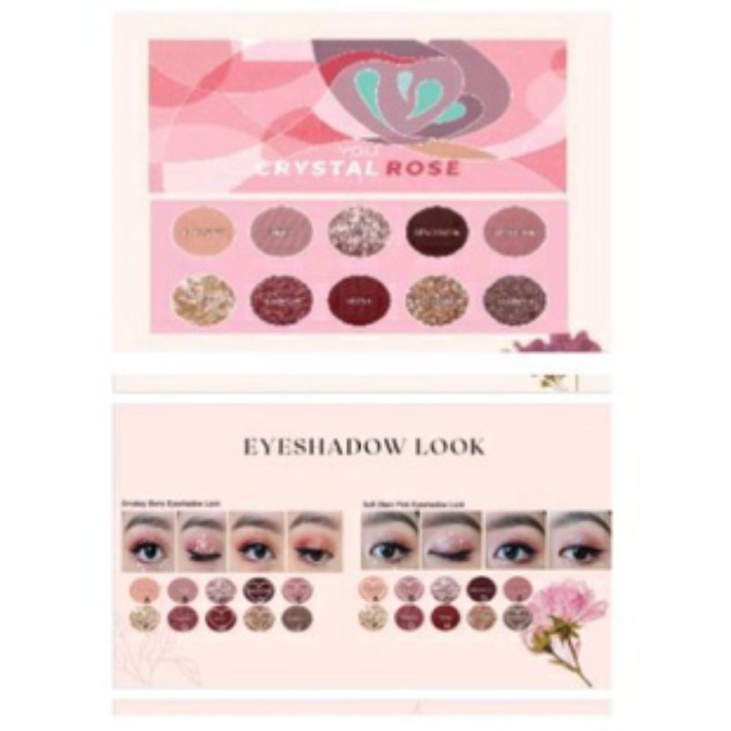 ☃️Cutezz_Ching1☃️YOU Crystal Rose Eyeshadow Palette 10g