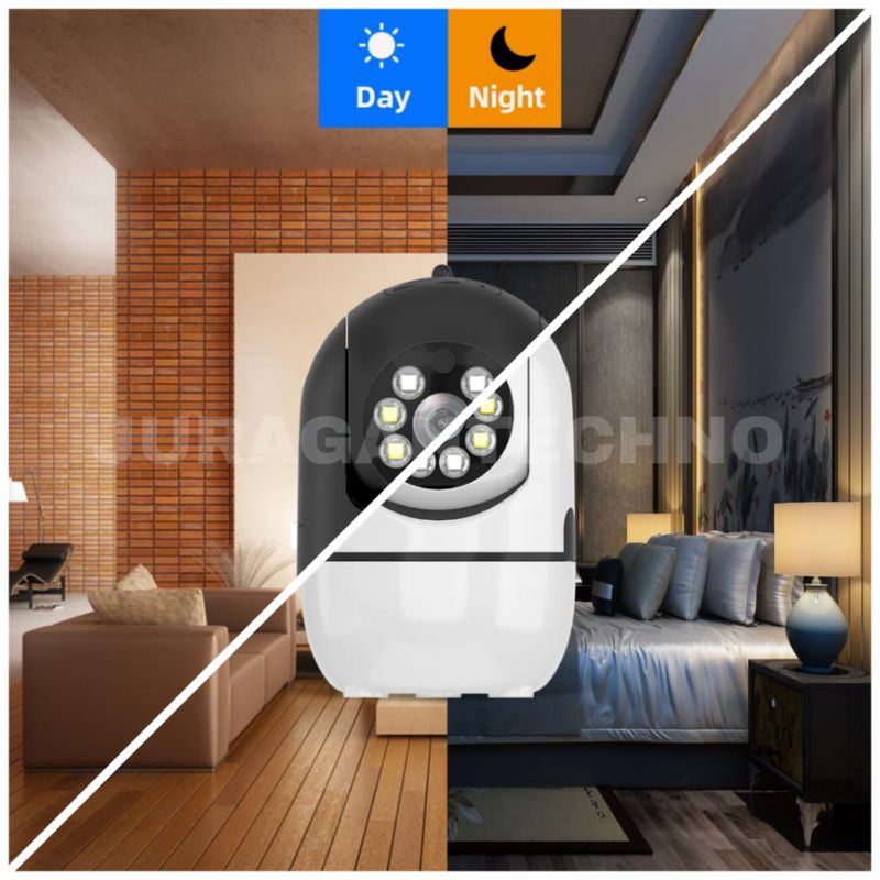 V380 Ip Camera Cctv Wifi Indoor HD 1080p Ip Cam Wireless P2P FULL COLOR WHITE LIGHT BERWARNA