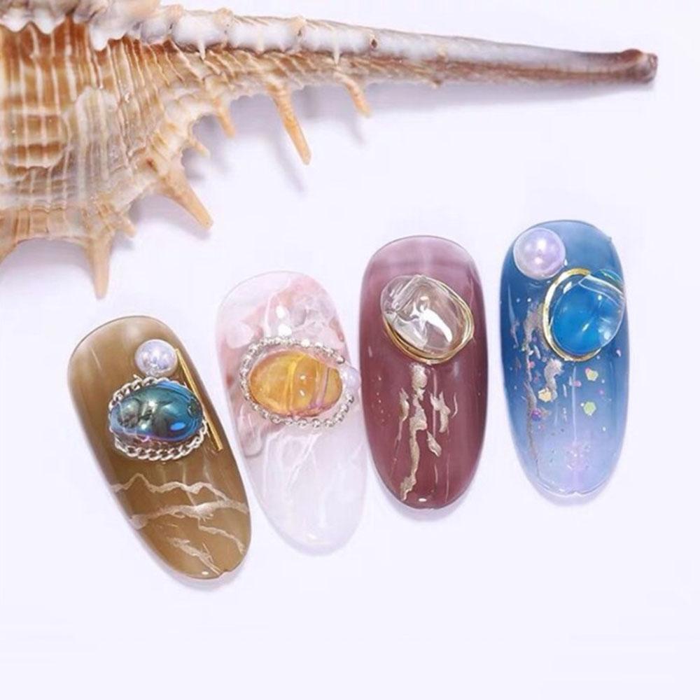 AUGUSTINA Agustina Aurora Batu Kristal 10pcs Gadis Manikur Alat Fashion Permata Tidak Teratur Perhiasan Mengkilap