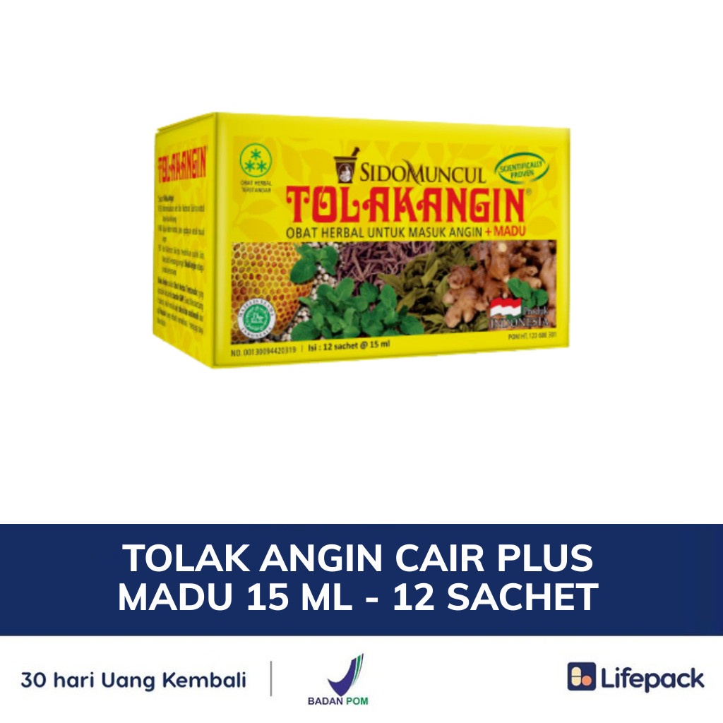 Jual Tolak Angin Cair Plus Madu Ml Sachet Obat Masuk Angin