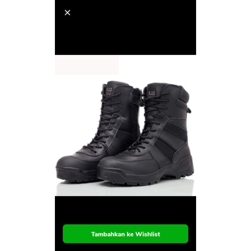 Sepatu Tactical Army Sepatu 511 PDL Hitam Black 8inc Sepatu 5.11