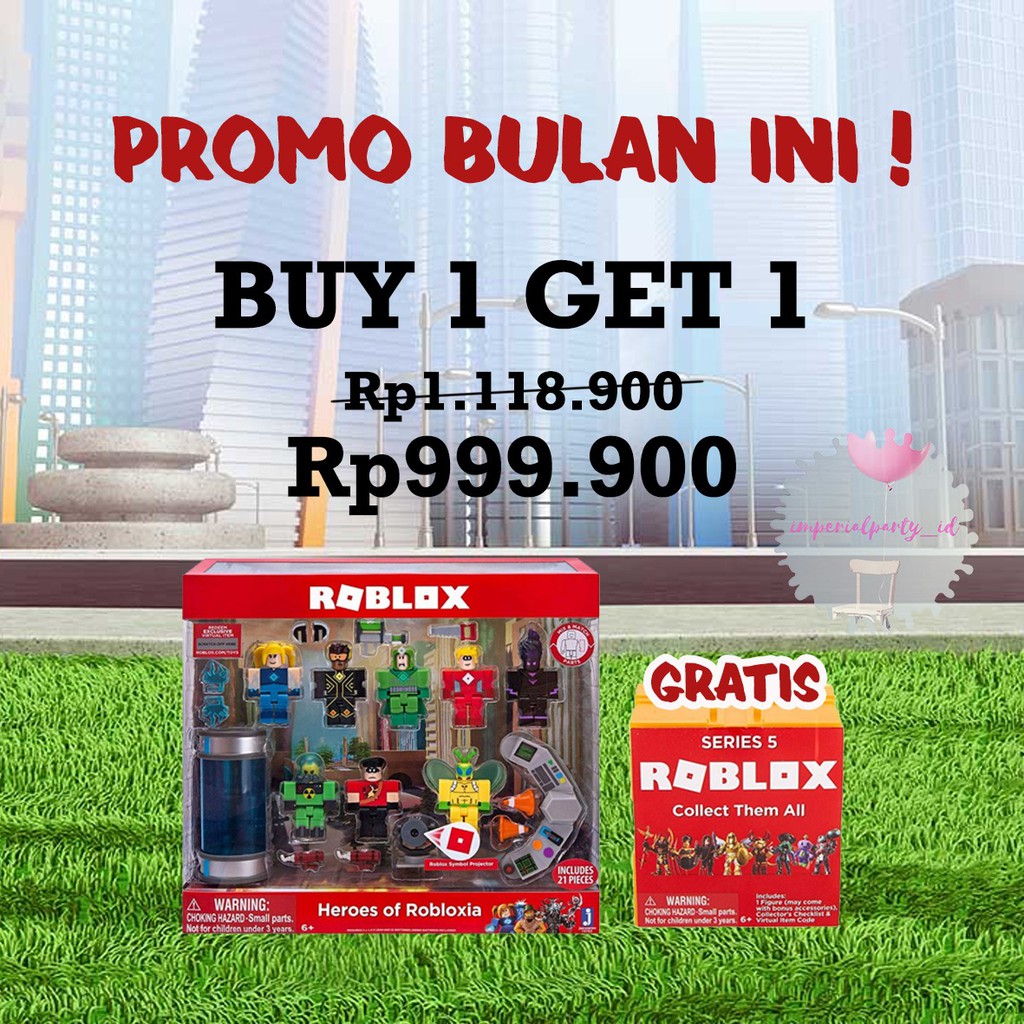 Roblox Toy Heroes Of Robloxia Playset Includes Exclusive Virtual Item Shopee Indonesia - jual roblox feature environmental set heroes of robloxia murah