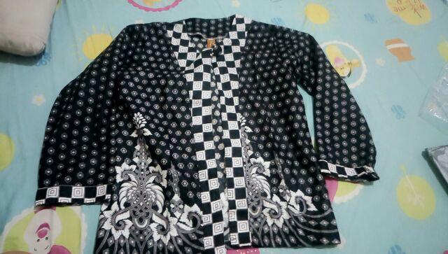 Dress Bolero Mahkota Melia Abu Batik Modern Midi Dress Kerja Seragam Kantor Pesta Kondangan