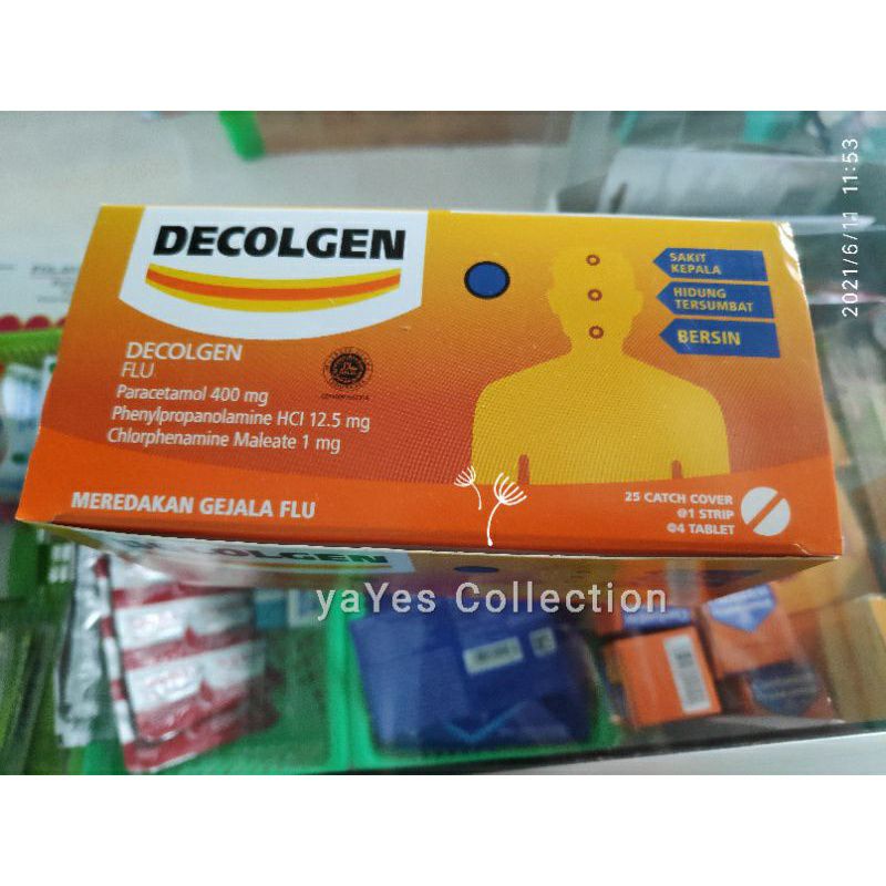 COD Obat redakan gejala flue Decolgen 1kaplet 4 Tablet sakit kepala hidung tersumbat bersin dekolgen flu