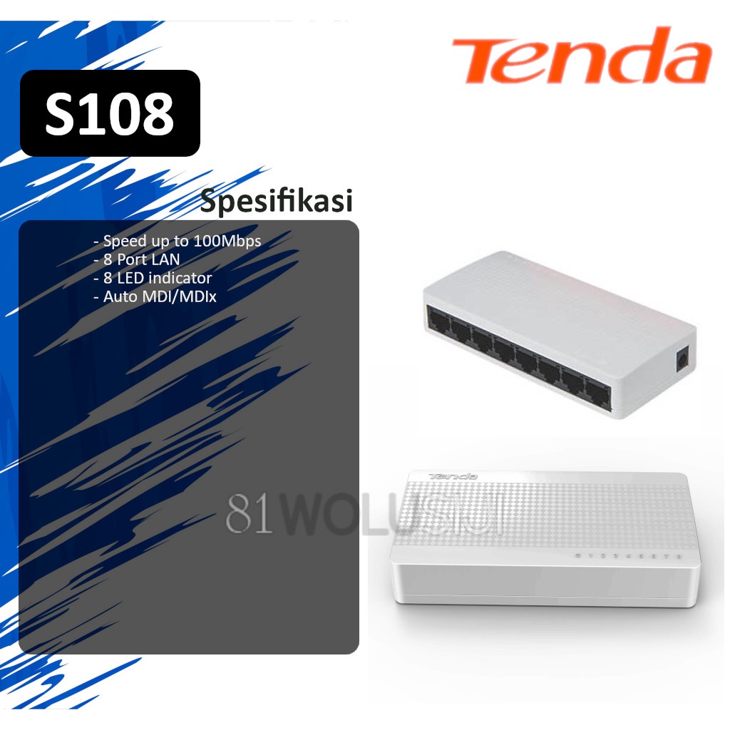 Switch/Hub Tenda S108 8 Port 10/100MBps