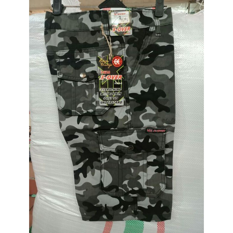 Celana PDLPendek/ kargo motif doreng/ army terbaru size 27-34 termurah