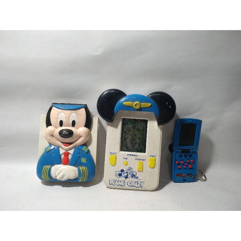 Ganci Gantungan Kunci Game Watch Gimbot Gamebot Pilot Pesawat Terbang Mickey Miki Tikus Mouse Pinbal