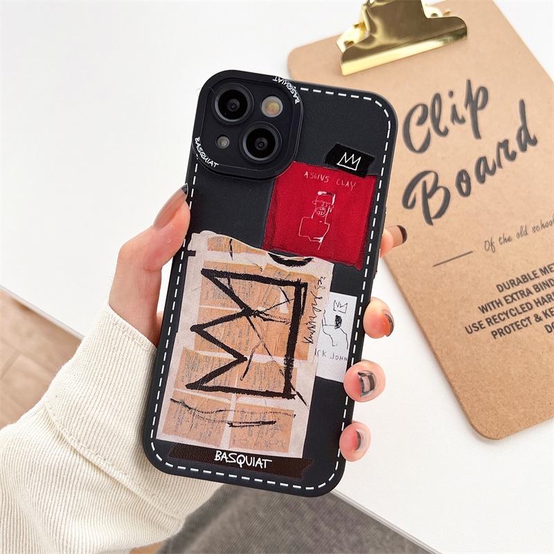 Hard Case Motif Print Mahkota Untuk Iphone 13 12 11 Pro MAX 7 8Plus SE XR XS MAX