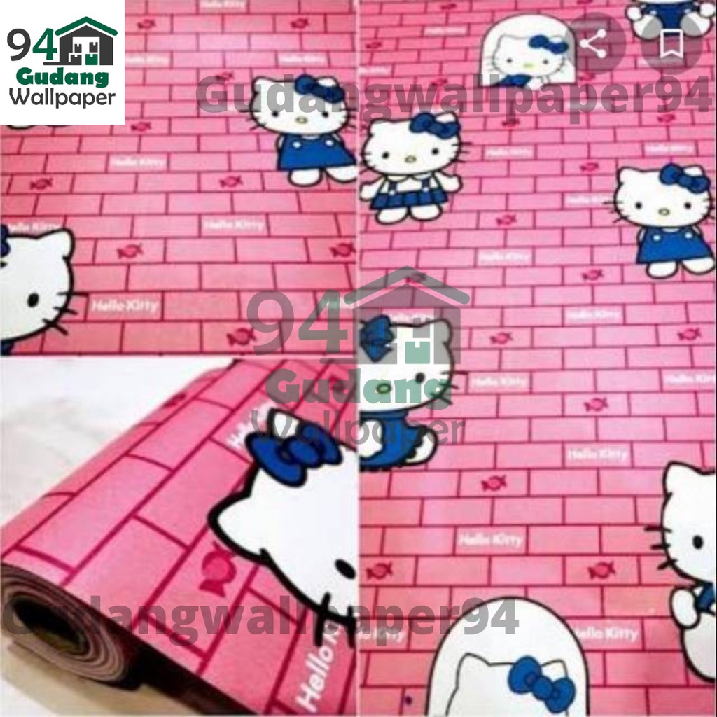 Gudang Wallpaper Sticker  Dinding kamar Anti Air Murah Dan Terbaik Motif Hello Kitty Bata