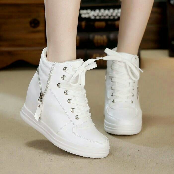 Sepatu Boots boot Wanita Wedges import heels sepatu panjang sneakers murah 2018 SEPATU BOOTS SLETING
