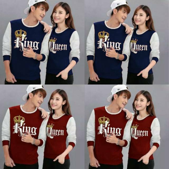 COUPLE KIKI KAOS COUPLE BAJU COUPLE KAOS PASANGAN KAOS COUPLE LENGAN PANJANG / VS