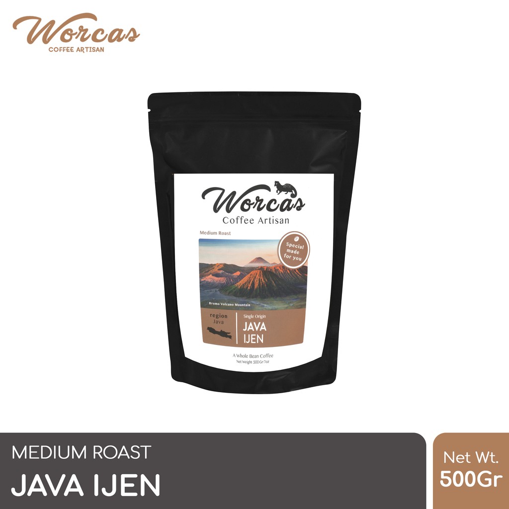 

WORCAS Kopi Arabika Java Ijen 500 Gram - Medium Roast