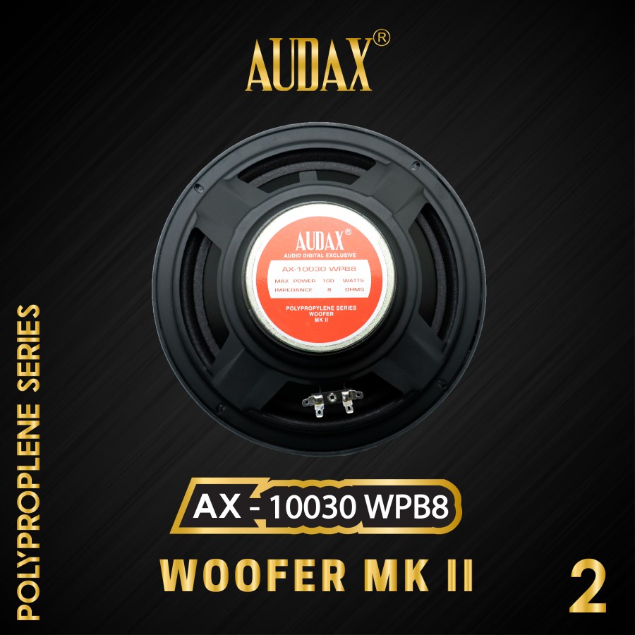 Speaker Pasif 10&quot; Audax AX-10030 WPB8 Polypropylene Series Woofer