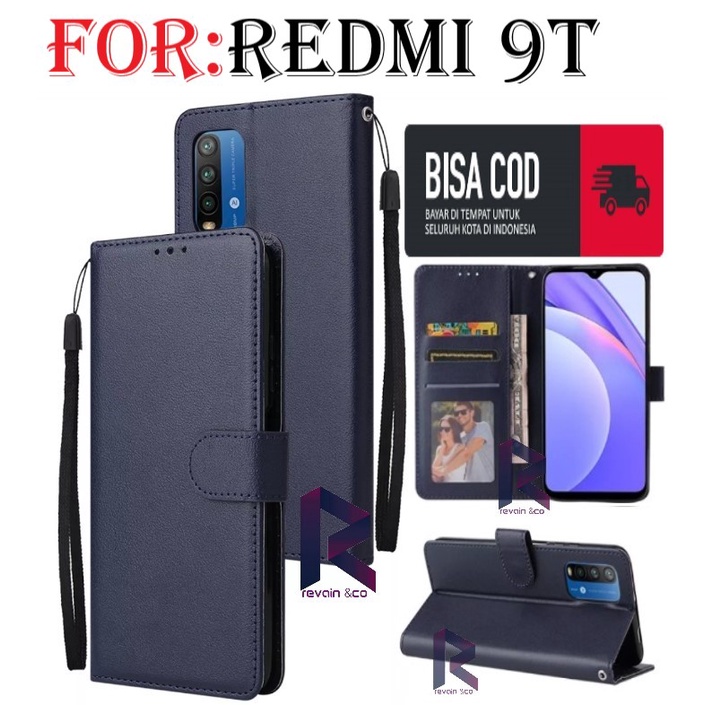 SARUNG KULIT XIAOMI REDMI 9T CASE FLIP WALLET LEATHER KULIT PREMIUM FLIP COVER SARUNG BUKA TUTUP FLIP CASE REDMI 9T