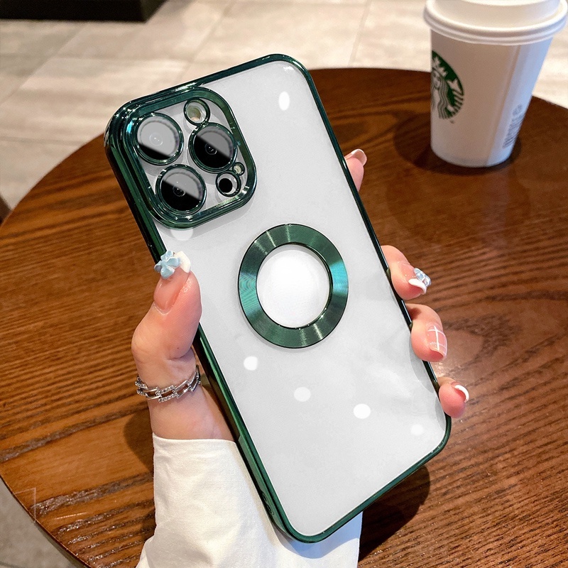 Dengan Pelindung Lensa Kamera untuk Case iPhone 11 Pro MAX 12 13 Pro MAX 13 Magnetic Case Premium Electroplating Casing iPhone Shockproof Clear Case