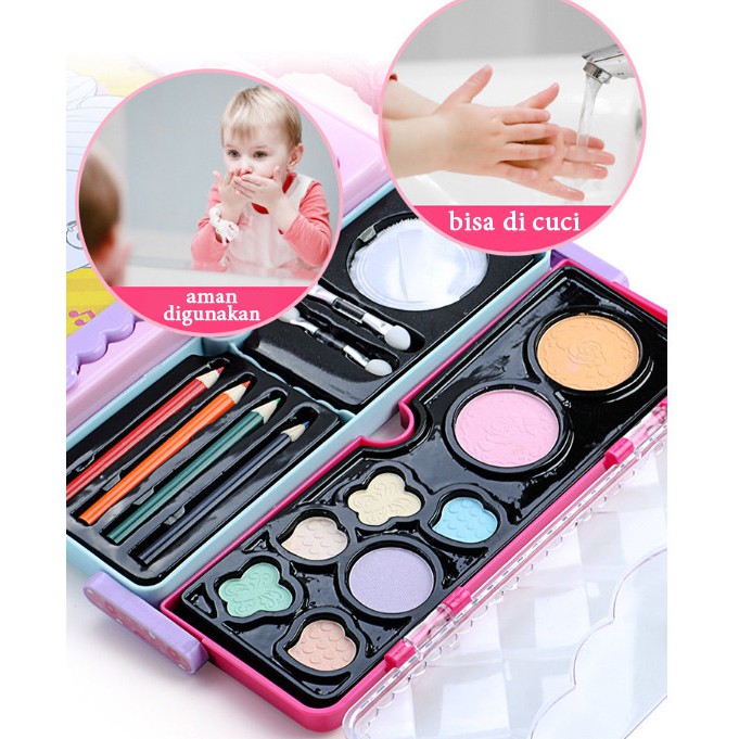 [Dunia Anak] Mainan Anak Boneka Makeup + Menggambar + Mewarnai + Lampu