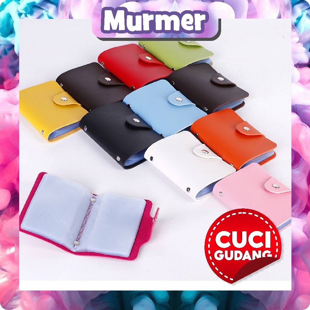 MurmerOfficial D016 Dompet Kulit Kartu Mini Tempat Card Holder Wanita Import Murah