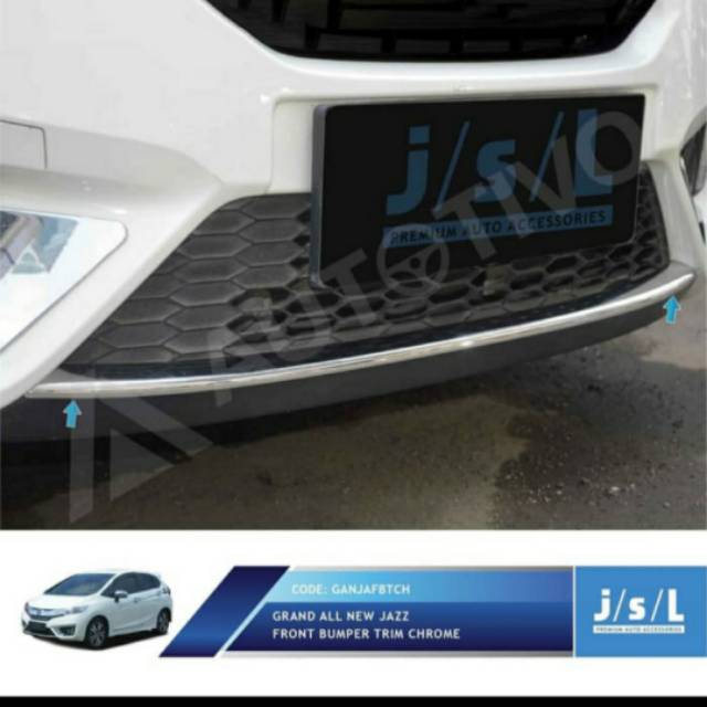 List bumper depan Grand all new Jazz/ front bumper trim chrome jsl