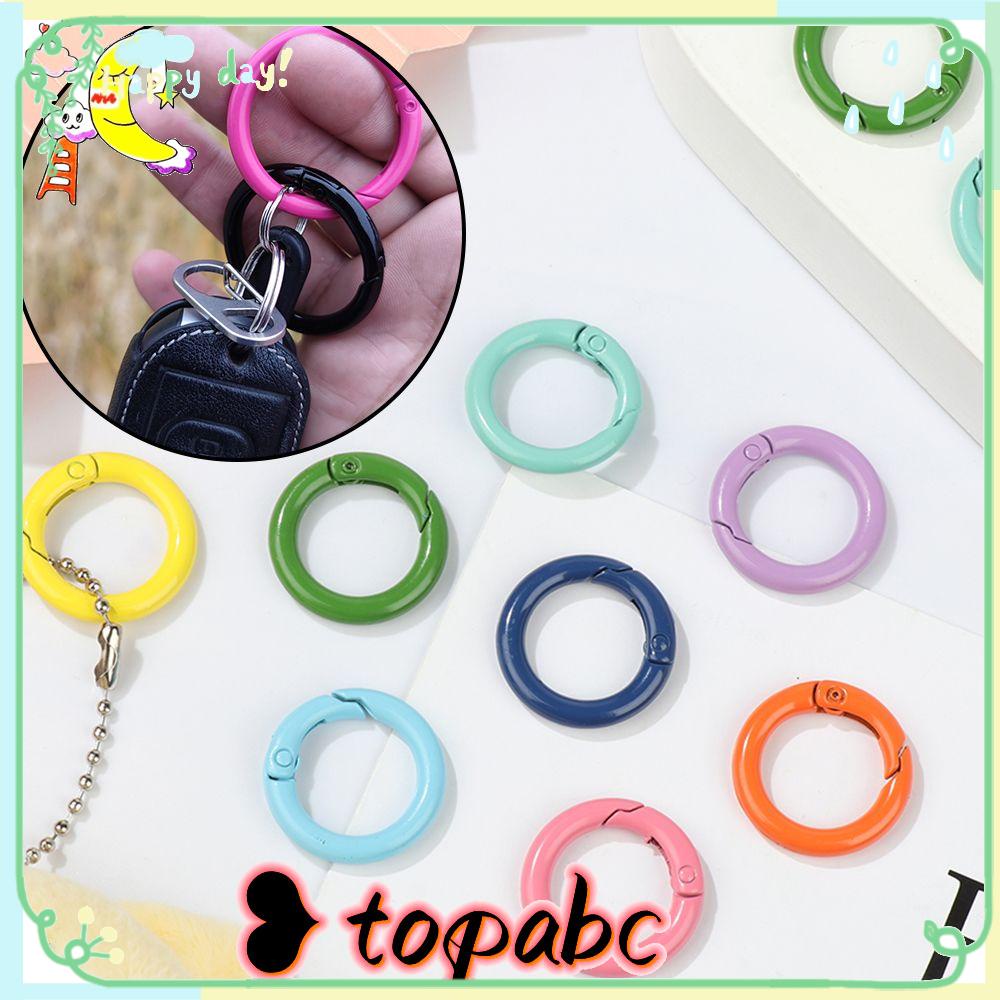 Top 5pcs Kait Carabiner Bulat 2.45cm Bahan Zinc Alloy 13 Warna Untuk Tas Handbag / Dompet / Sabuk