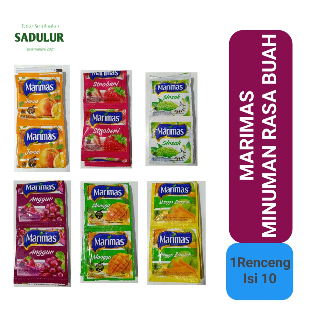 

Marimas Minuman Instan Serbuk Aneka Rasa Buah [ 1 Renceng Isi 10 Sachet]