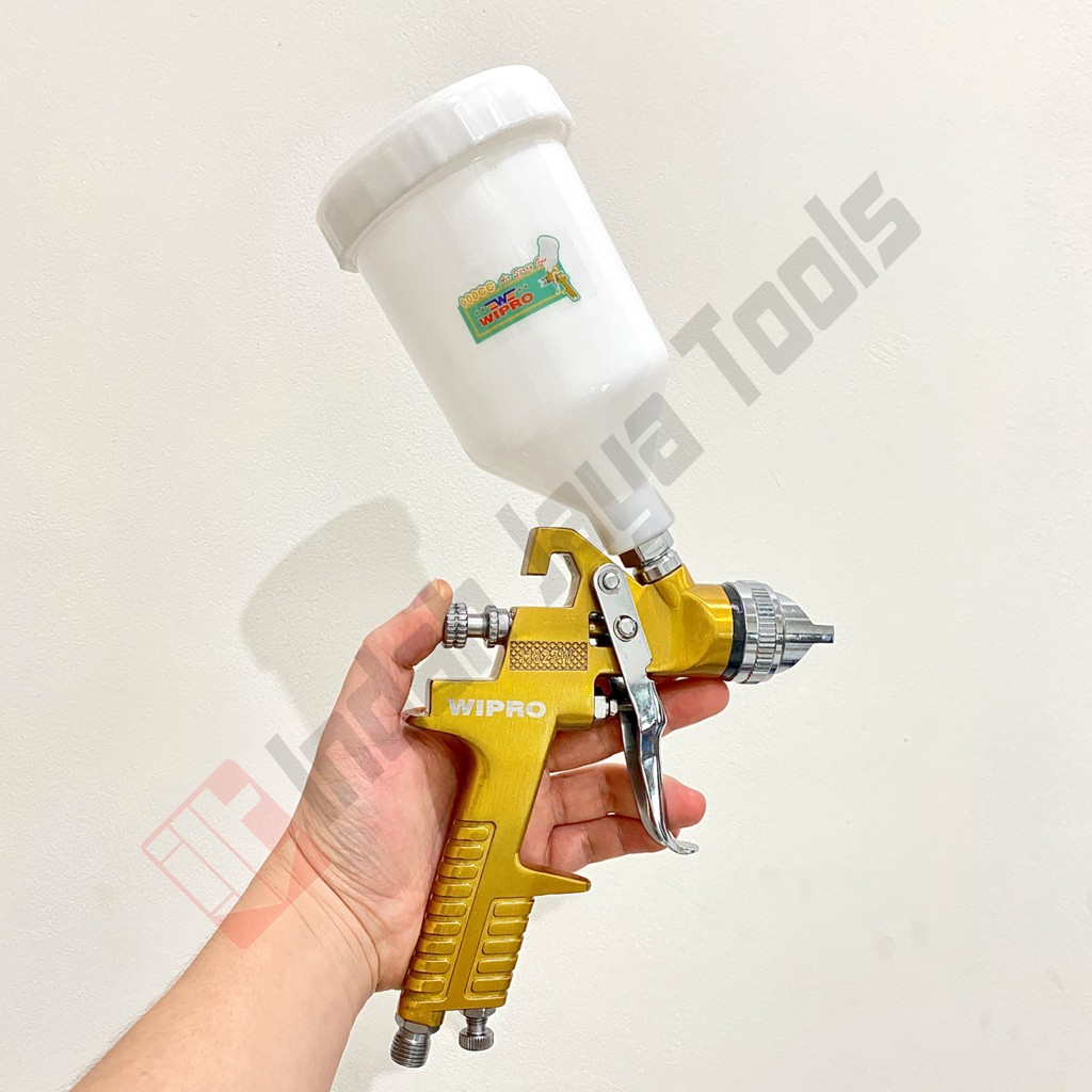 WIPRO Spray Gun HVLP F200G 600 ml - Alat Semprot Cat Low Pressure Tabung Atas