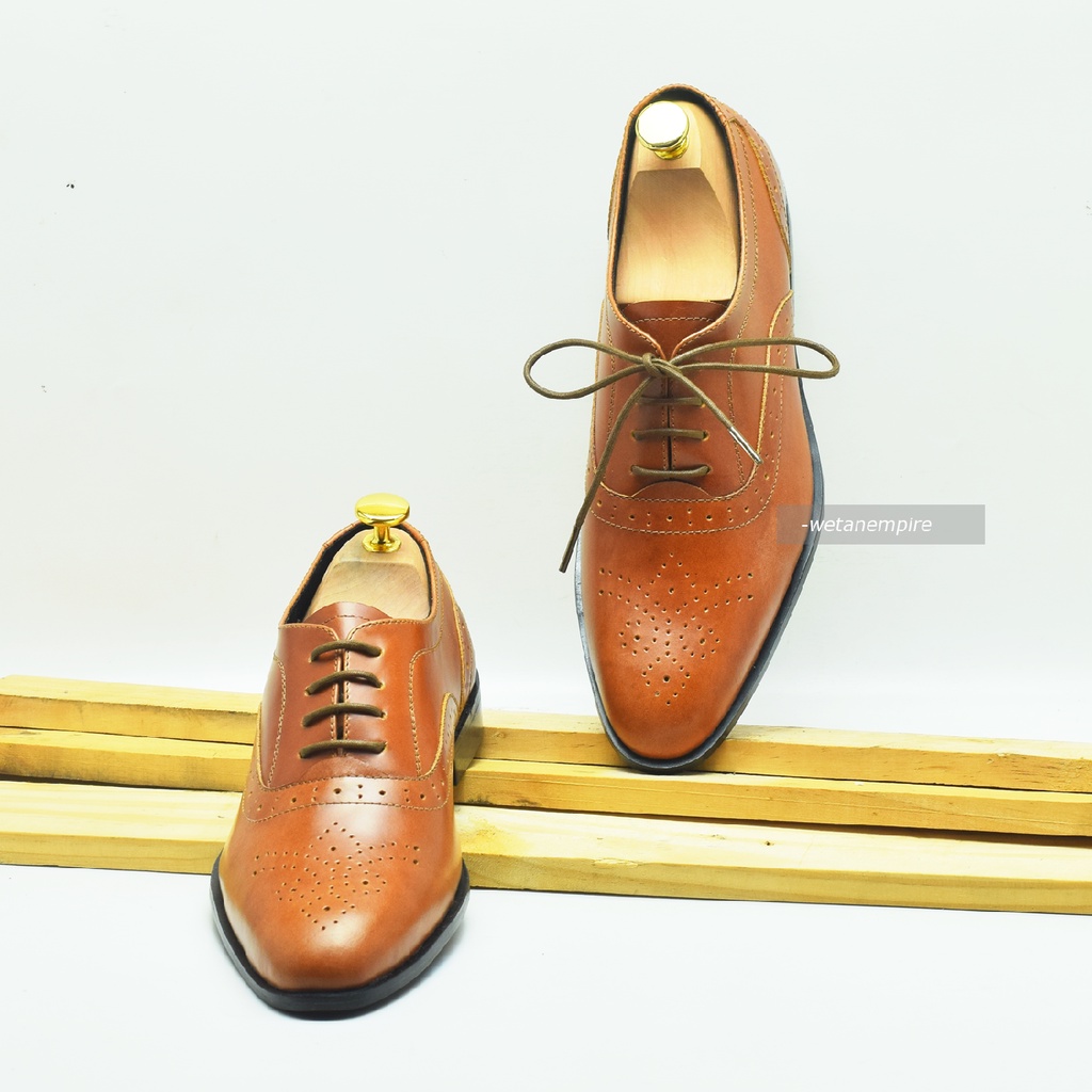 SEPATU Pesta Pantofel kerja Oxford Pria Bahan Kulit bisa untuk Kerja kantor handmade bandung