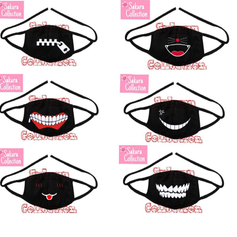 Masker Emoticon Anime TOKYO GHOUL Earloop