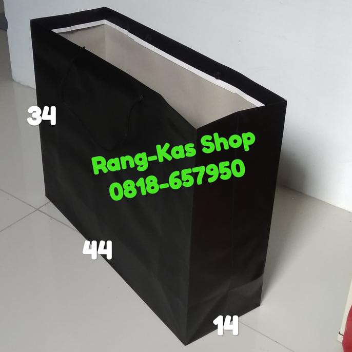 

Hot Sale tas tote murah♎ Paperbag HITAM Landscape ecer JUMBO Duplex Laminating TasToteKekinian
