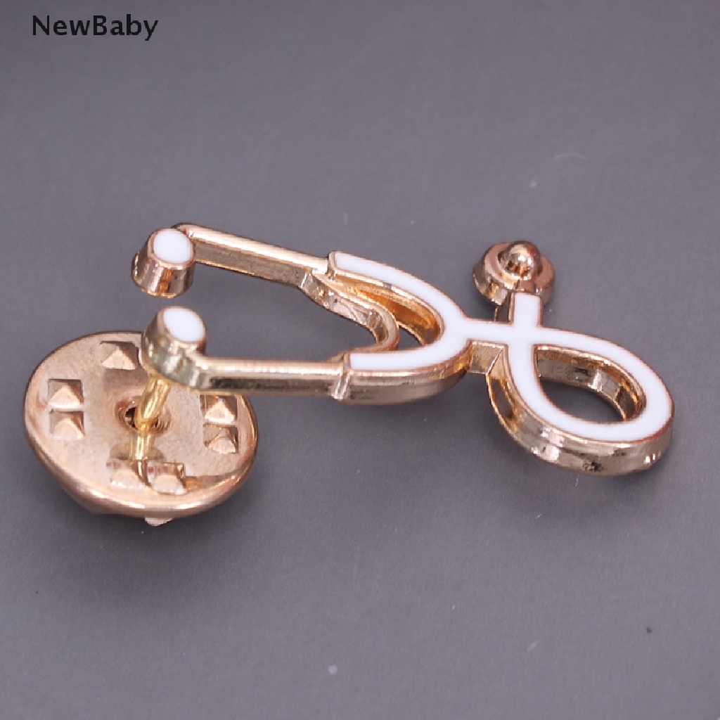 Newbaby 1pc Bros / Pin Bentuk Stetoskop Untuk Aksesoris Kerah / Hadiah