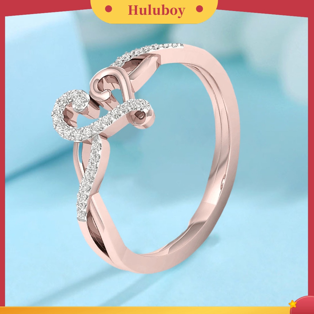 Hu Hu Hu Hu Hu Alat Bantu Pasang Kacamata♡ Cincin Bahan Alloy Motif Hati Untuk Pernikahan