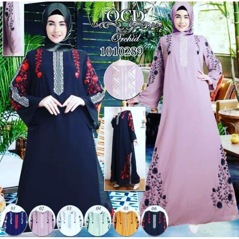 Gamis (dress) OCD bordir import