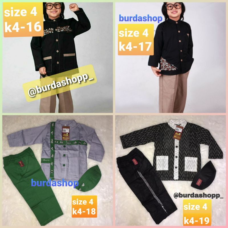 BAJU MUSLIM DANNIS ANAK LAKI LAKI SIZE 4