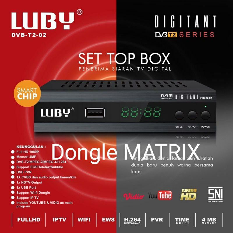SET TOP BOX RUBY TV DIGITAL PENERIMA SIARAN TV DIGITAL