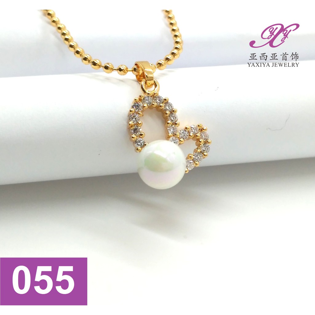

Liontin Mutiara Permata Perhiasan Lapis Emas 18K Yaxiya Jewelry 055