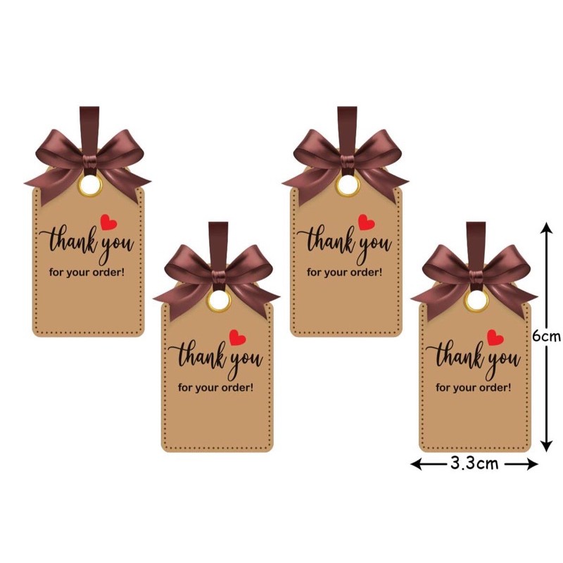 

Hang Tag Thank You #C Isi 10Pcs - Hiasan Box Kotak Hampers Souvenir Kado