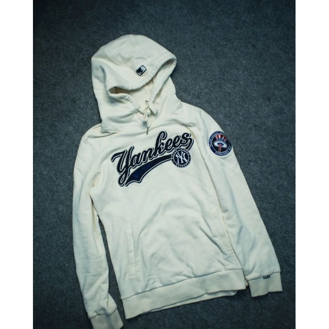 hoodie mlb yankees putih second original