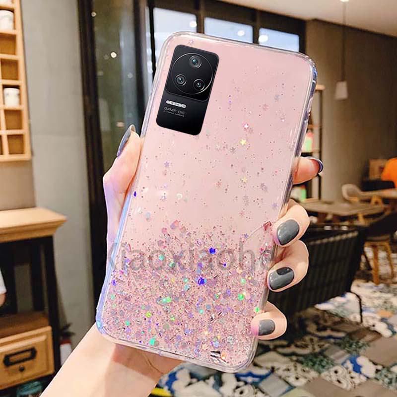 Xiaomi Poco F4 Casing Soft Case Tpu Bahan Premium Glitter Glossy