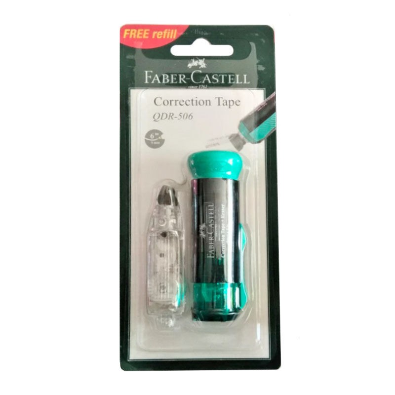 

CORRECTION TAPE QDR-506 GREENTOSCA BRL + 1 REFILL FABER CASTEL