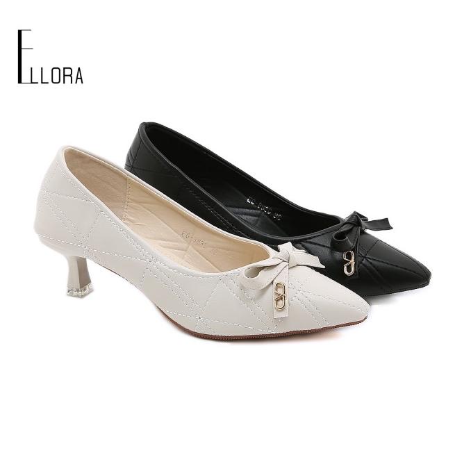 Ellora Eg-8830 Sepatu Heels Wanita Kerja Import 5Cm Sintetis