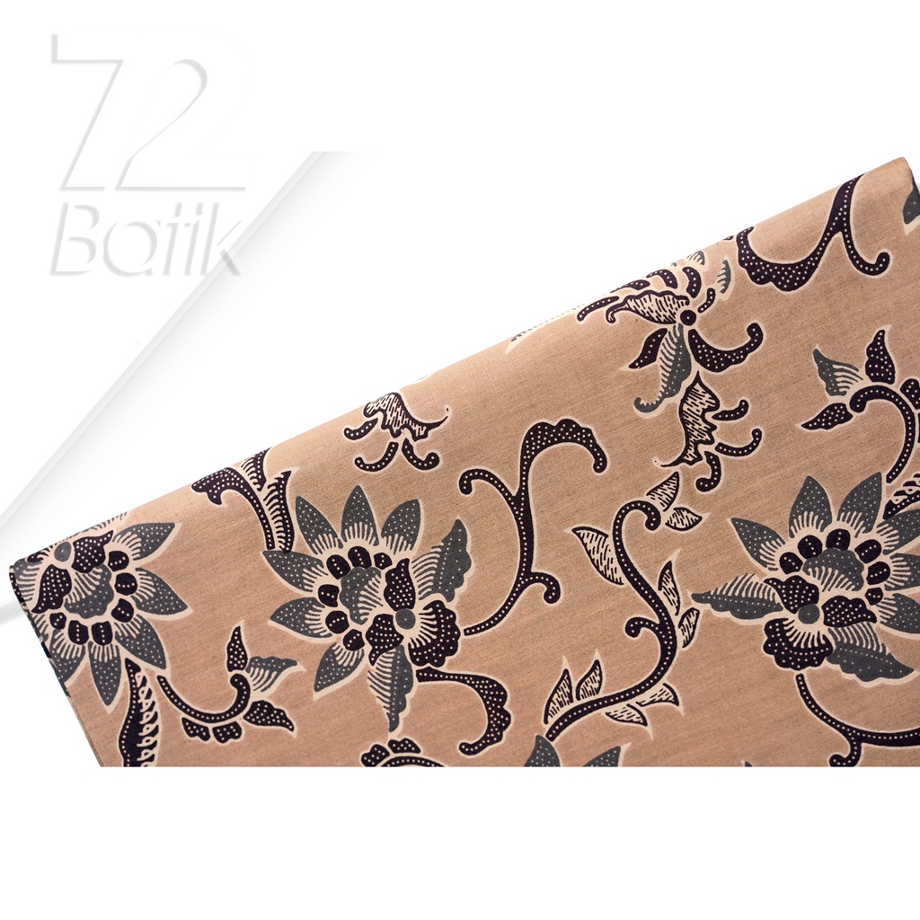 KAIN BATIK PREMIUM Bahan Katun Motif Kembang Sayap Warna Cream 722032 Cap 72 Jarik Jarit Samping Kebat Panjang Batik Katun Modern Premium Bahan Seragam Batik Pernikahan Kantor Keluarga Murah Kamen Jadi Batik Bali Lembaran