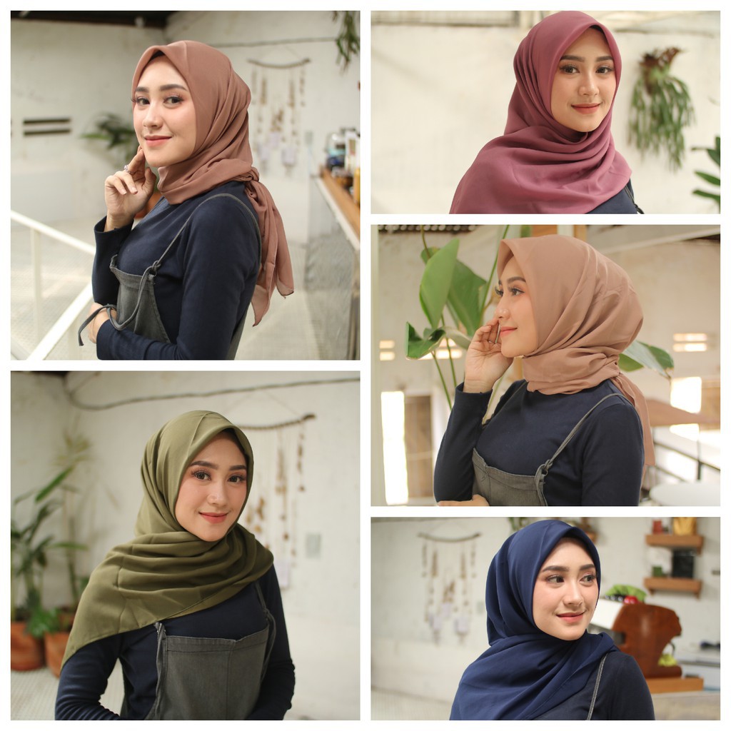 Bella Square Polycotton || Hijab Segiempat Bella Square