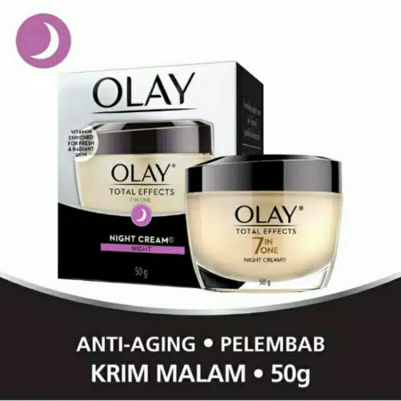 Olay Total Effects 7 In One Anti Aging Night Cream 50gr ORIGINAL 100%